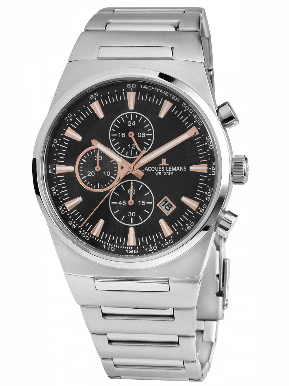 

Часы Jacques Lemans 1-1734A Manchester Chronograph Herren 43mm 10ATM