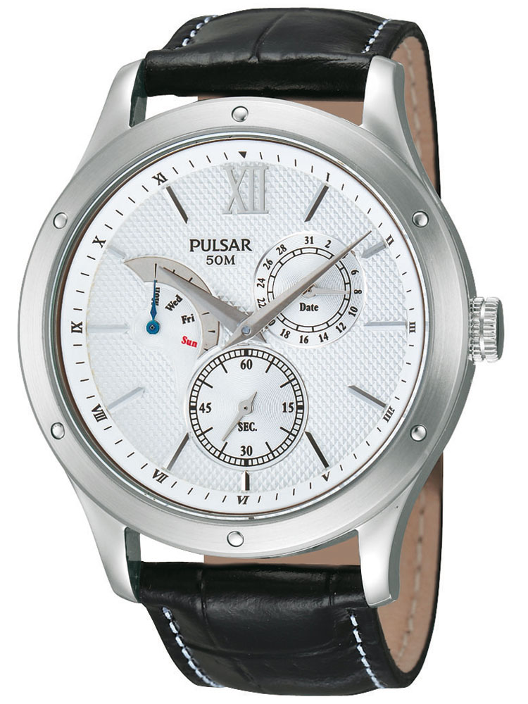

Часы Pulsar PQ7005X1 Herrenuhr silber schwarz Multifunktion 5 ATM