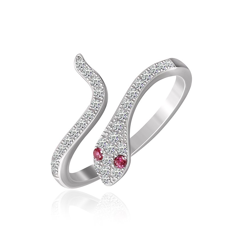

Серебряное кольцо Silvex925 с фианитом безразмерное модели К2ФРу/256