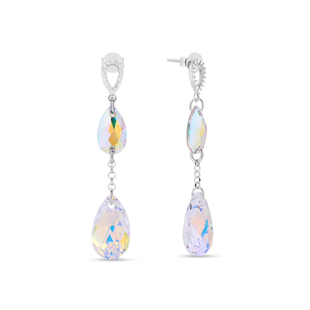 

Серебряные серьги SPARK Kamen со Swarovski модели KCR323061061ABAB
