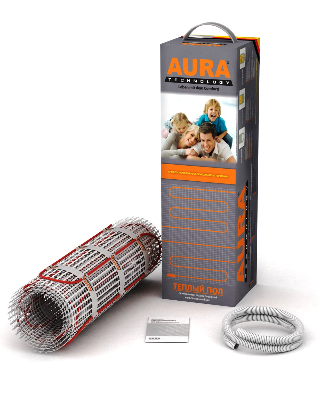 

Теплый пол AURA МТА 150 двухжильный нагревательный мат 75 Вт, 0.5 м2
