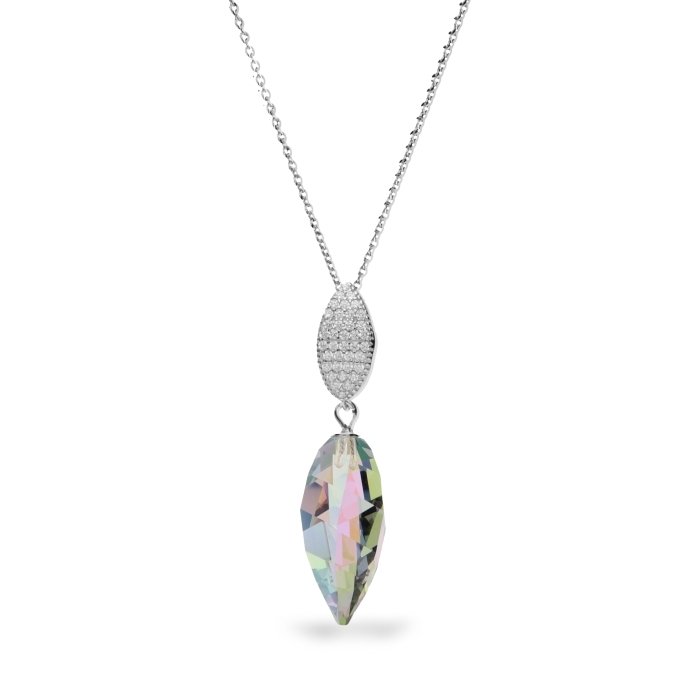 

Серебряный кулон c цепочкой SPARK Twisted Leaf со Swarovski модели NCD654020PS