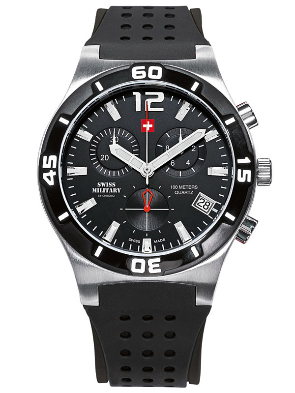 

Часы Swiss Military SM34015.05 Chronograph 43mm 10ATM