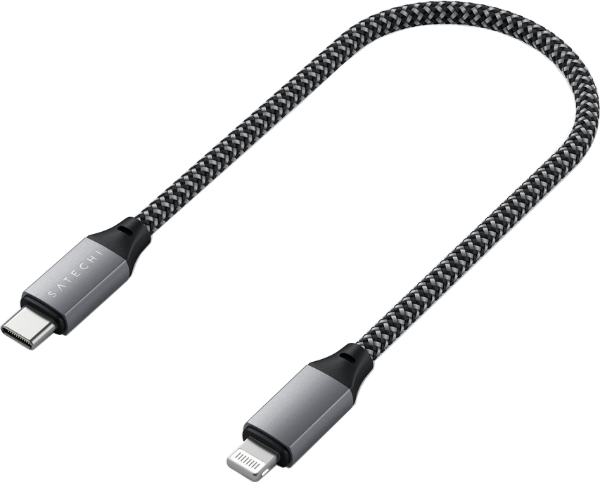 

Кабель синхронизации Satechi USB Type-C to Lightning Cable 0.25 м Space Gray (ST-TCL10M)