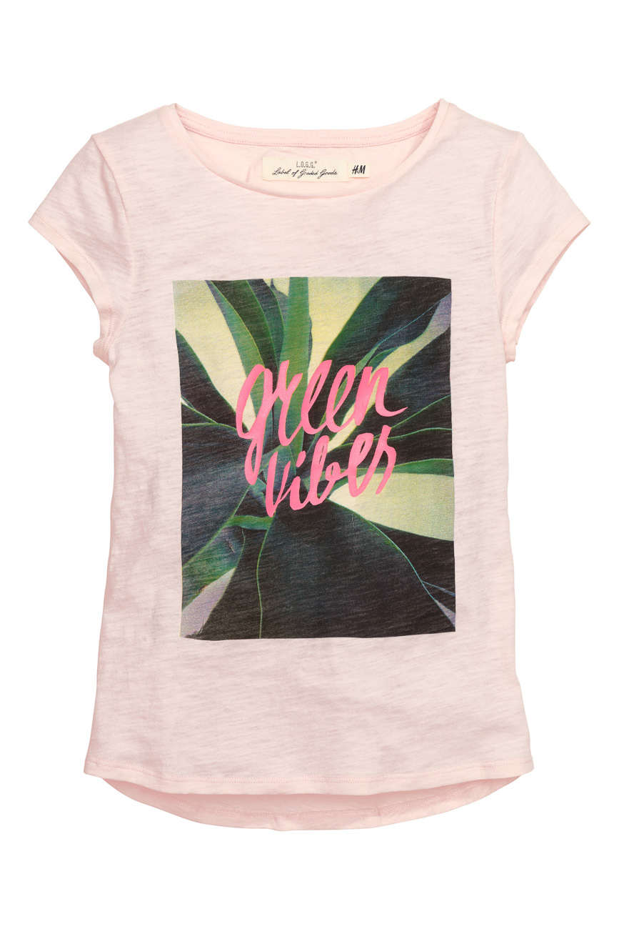 

Футболка H&M ДД001060 цвет розовый 158/164