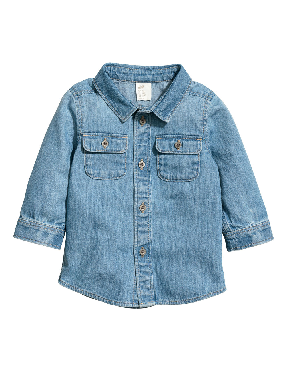 

Рубашка H&M ДМ000824 цвет синий 80