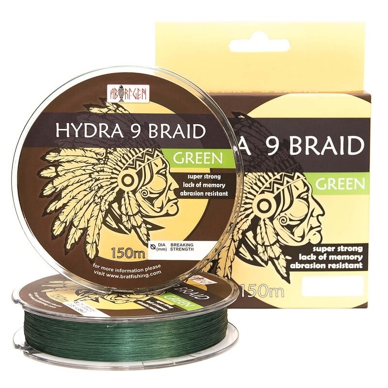 

Шнур BratFishing Aborigen Hydra 9 Braid 150м 0.26мм зелёный (30/02-026-026)