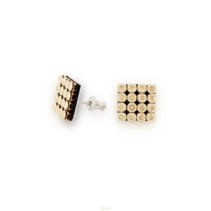 

Серебряные серьги SPARK Mesh Studs со Swarovski модели KMESHGS