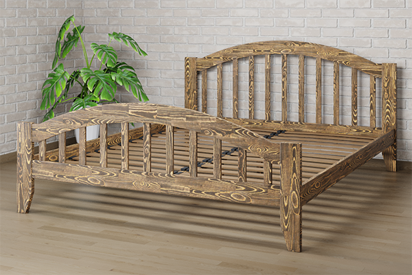 

Ліжко Camelia Меліса 120х200 Горіх темний Сосна Олія