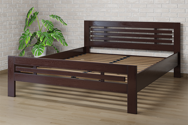 

Ліжко Camelia Фрезія 120х200 Горіх темний Бук Лак
