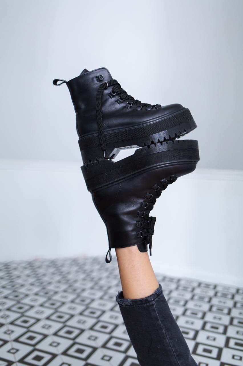 

Ботинки зимние кожаные Shoozi bench МАРТИ 39 черные