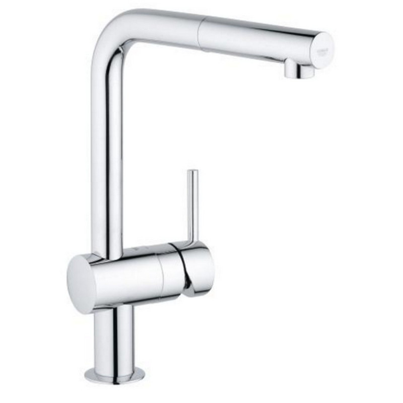 

Смеситель для кухонной мойки из латуни на кухню с выдвижным изливом Grohe Minta 32168000
