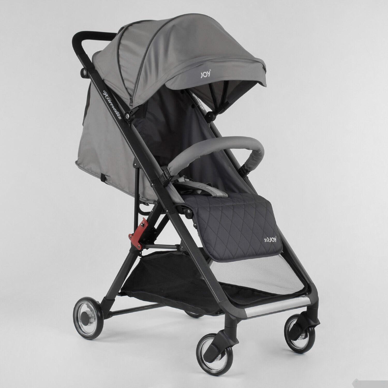 

Коляска прогулочная детская "JOY" Kamelia 92400 СЕРАЯ С ЧЕРНЫМ