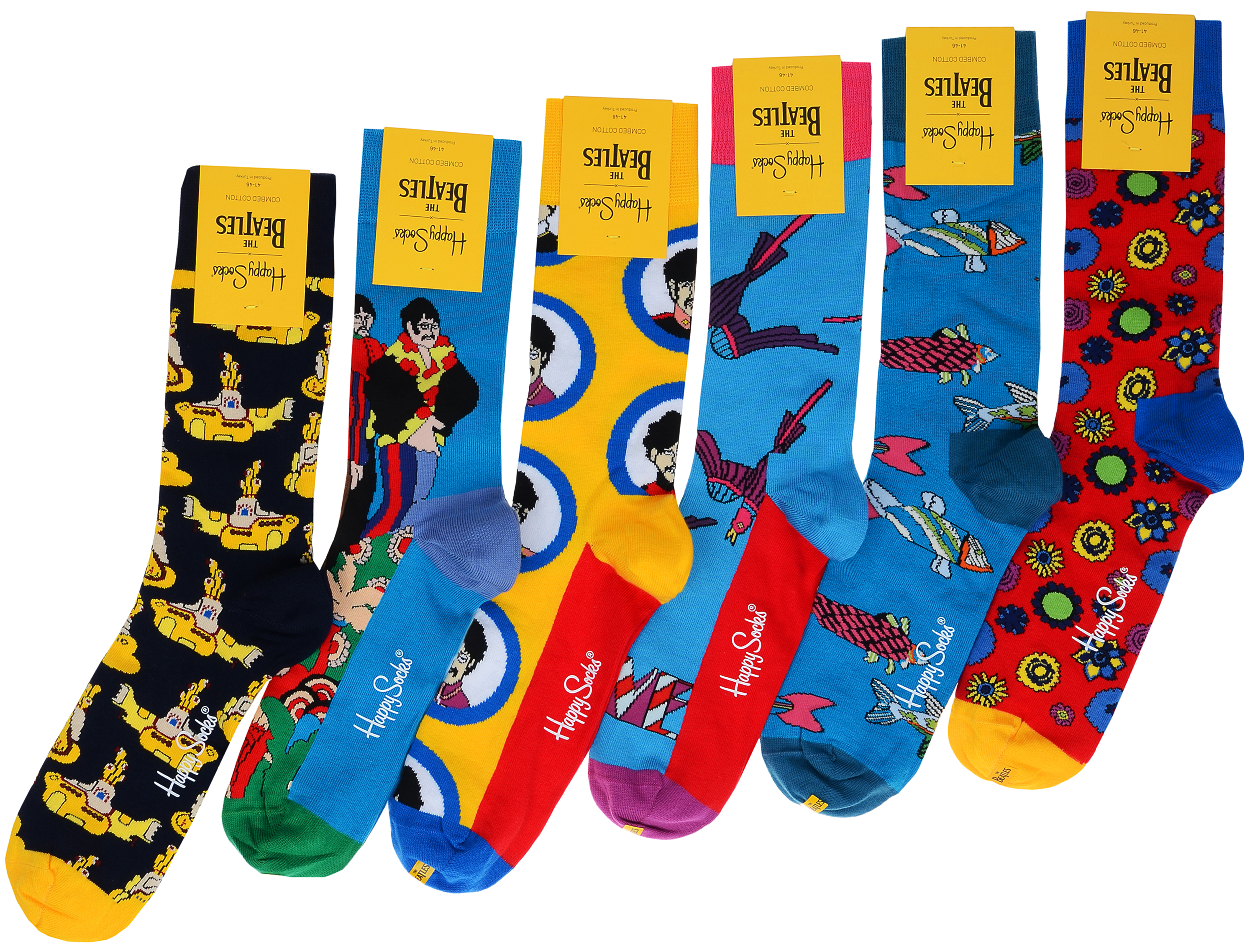 

Носки Happy Socks The Beatles Collector Box Set XBEA10-6000 41-46 Разноцветные