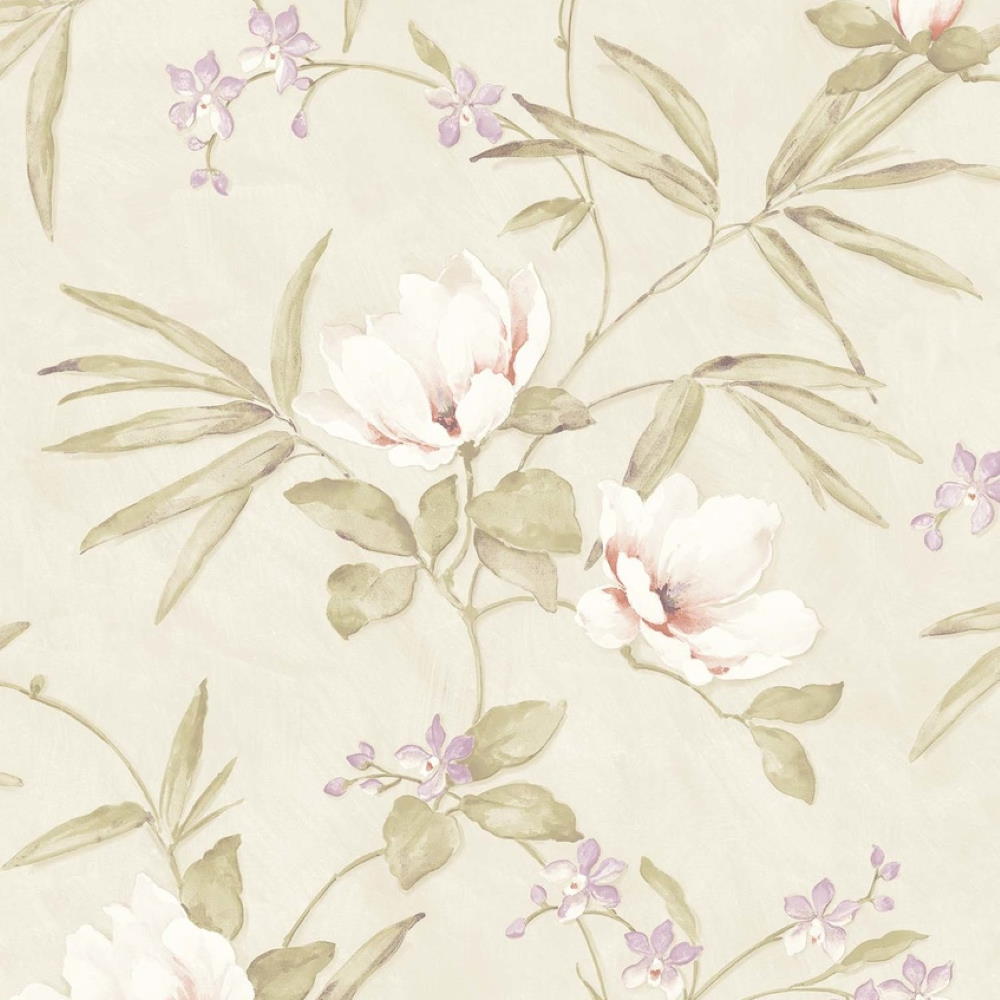 

Обои Grandeco Fiore FO3202 цветущие ветви бежевые