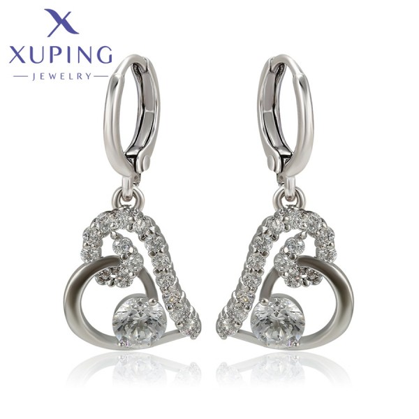 

Серьги Xuping с белыми фианитами родиум 3860000