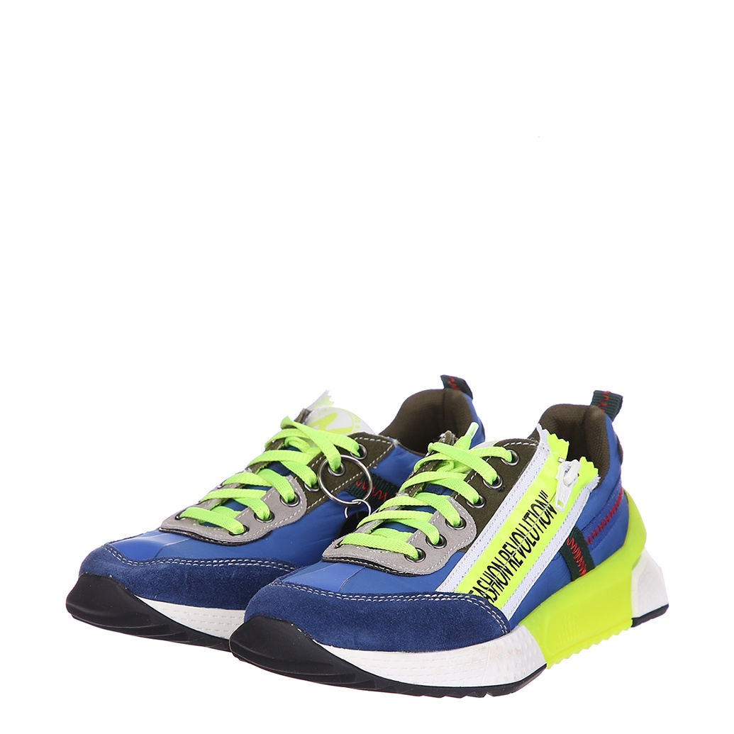 

Кроссовки Naturino Spry velour azzurro-giallo fluo 31 синий