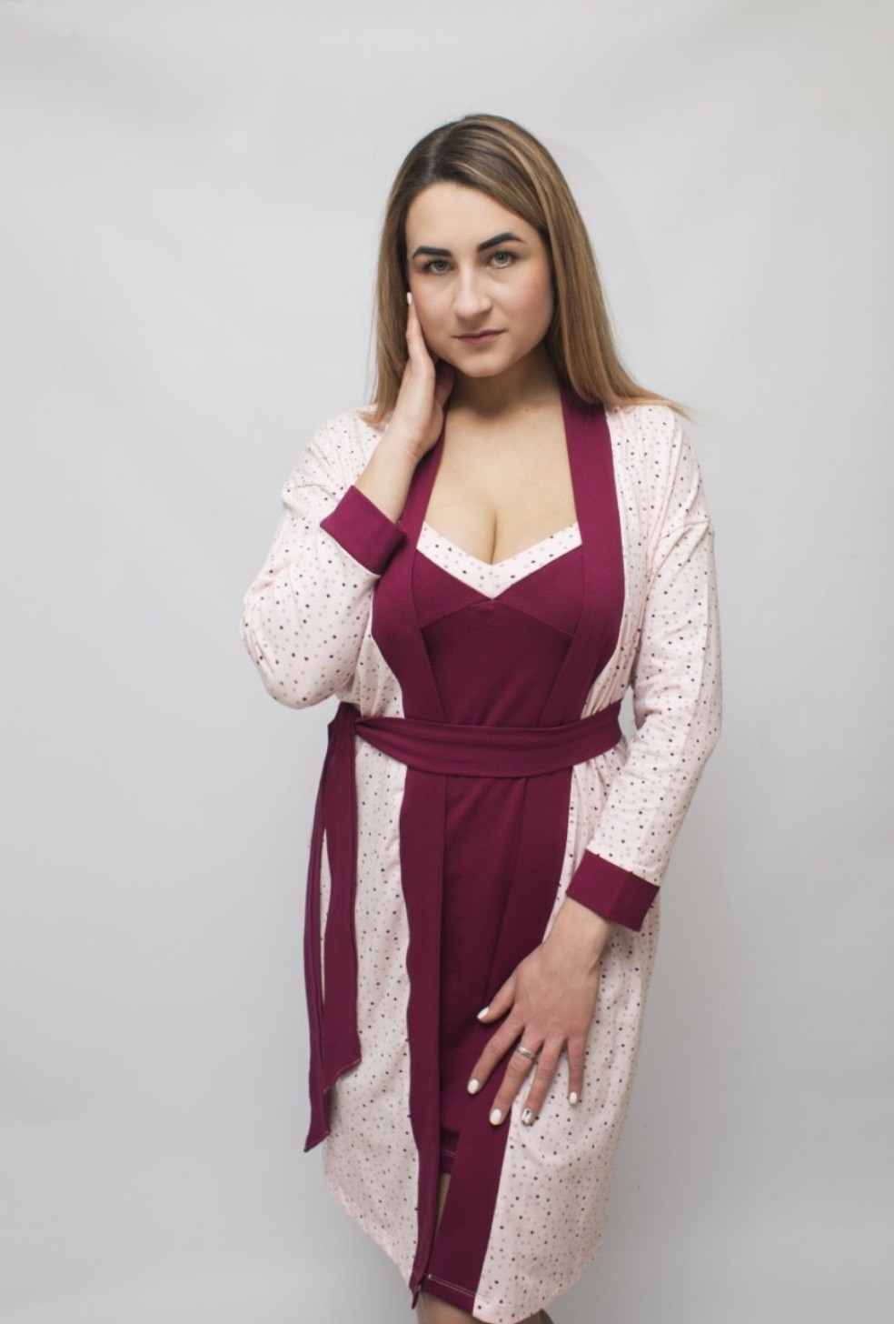 

Комплект жіночий GLAMOUR 025 вишневий S
