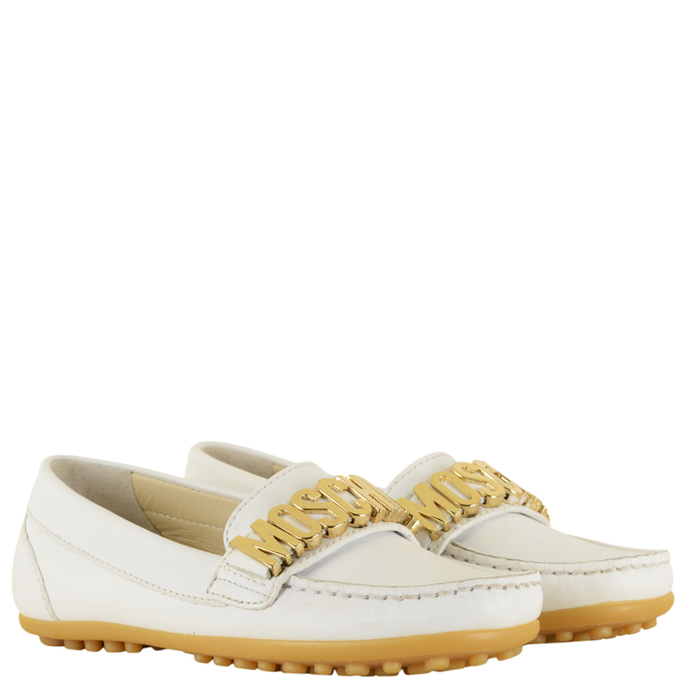 

Мокасины Moschino 25575 bianco-yellow 31 белый