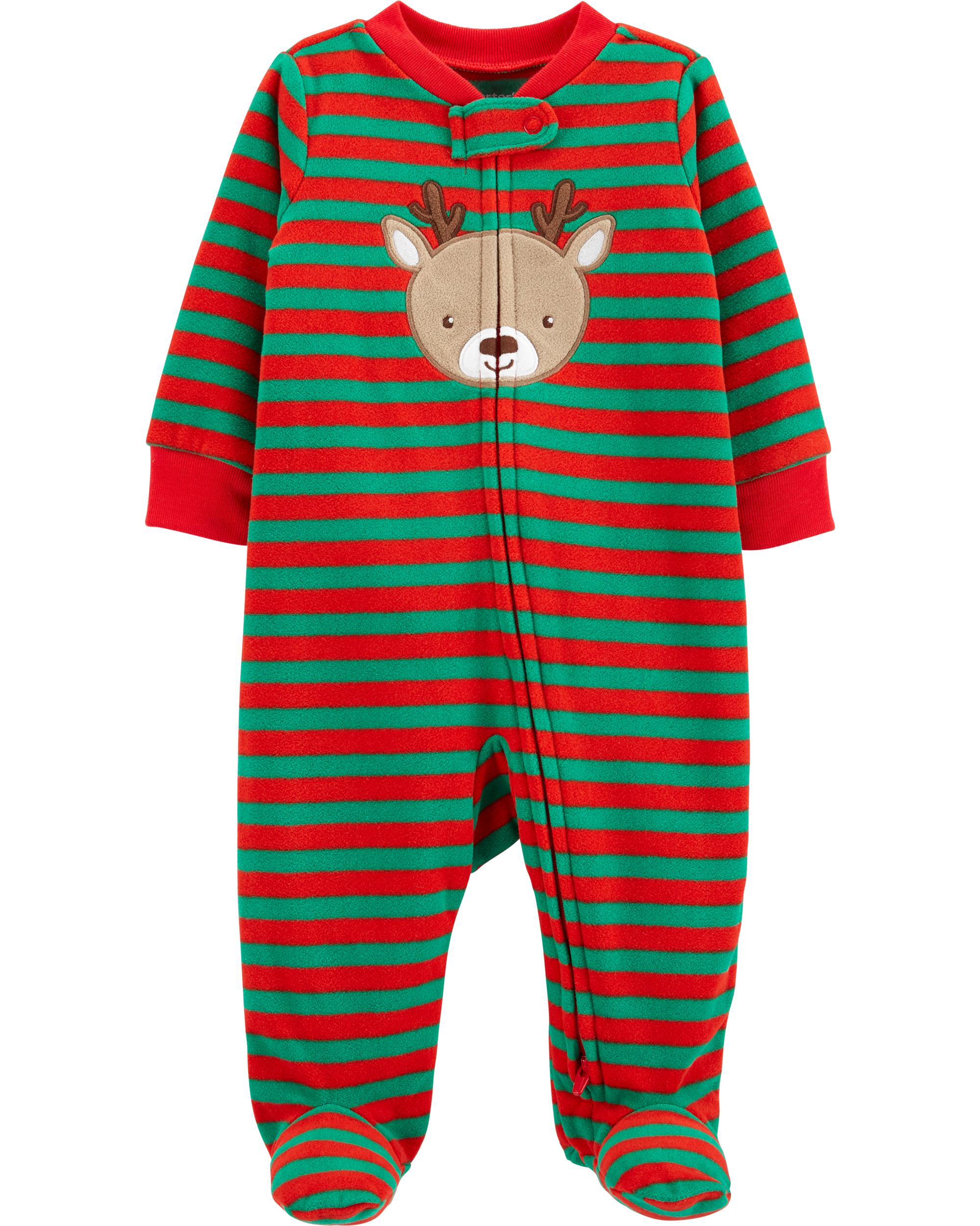 

Человечек флисовый Carters р. 55-61 см Новогодний В полоску (1098)