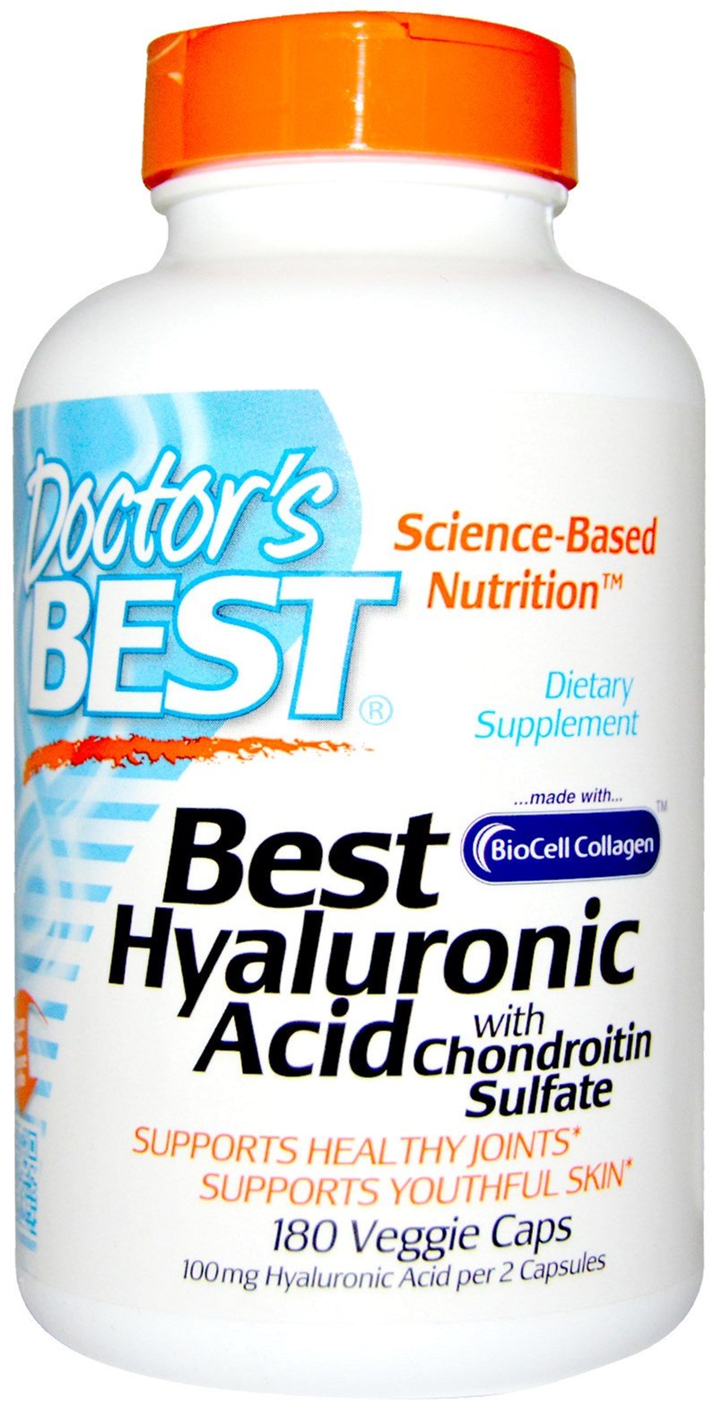 

Хондропротектор Doctor's Best Гиалуроновая кислота с Сульфатом Хондроитина BioCell Collagen 180 капсул (753950002289)