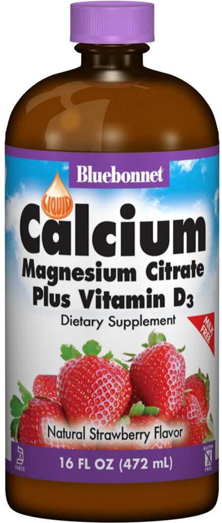 

Минералы Bluebonnet Nutrition Жидкий Кальций Цитрат Магния + Витамин D3 Клубника 16 жидких унций (472мл) (743715006928)