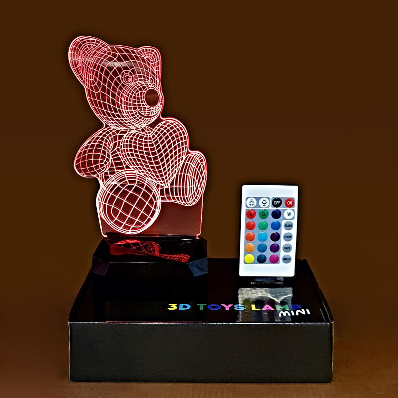 

3D светильник-ночник "Мишка с сердцем" + пульт + аккумулятор 3DTOYSLAMP MINI