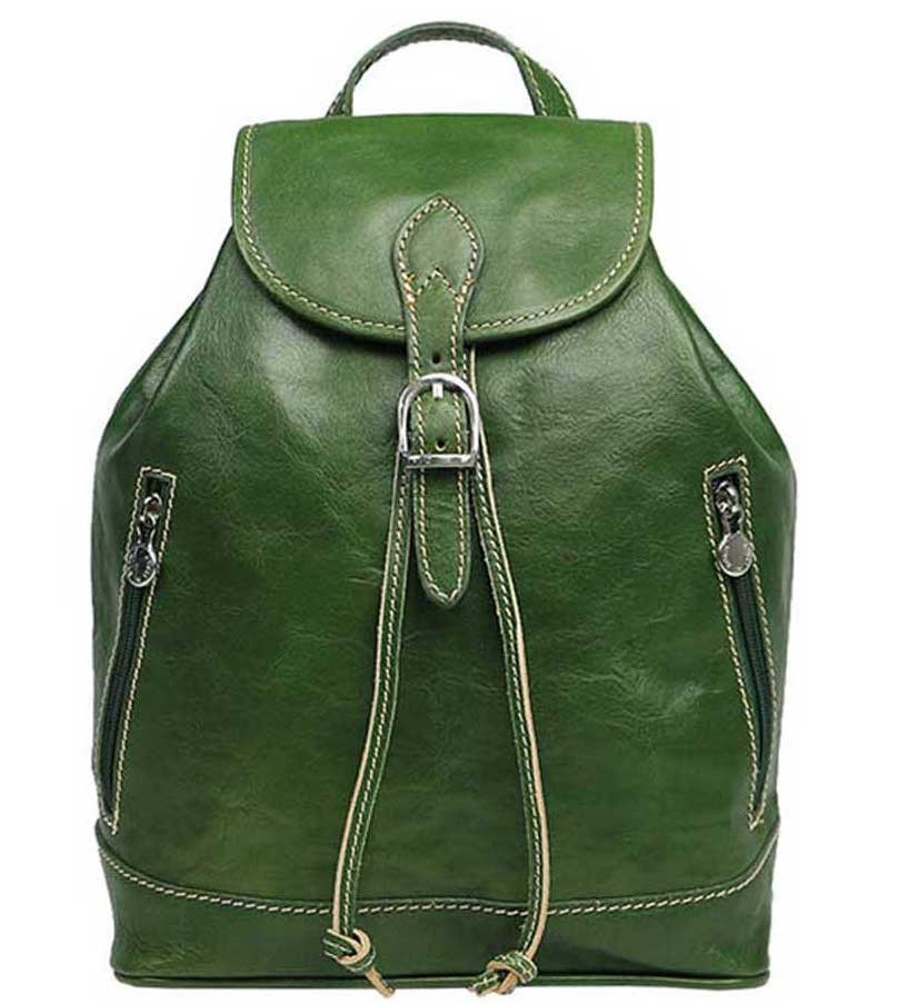 

Кожаный рюкзак Bottega Carele BC701 green