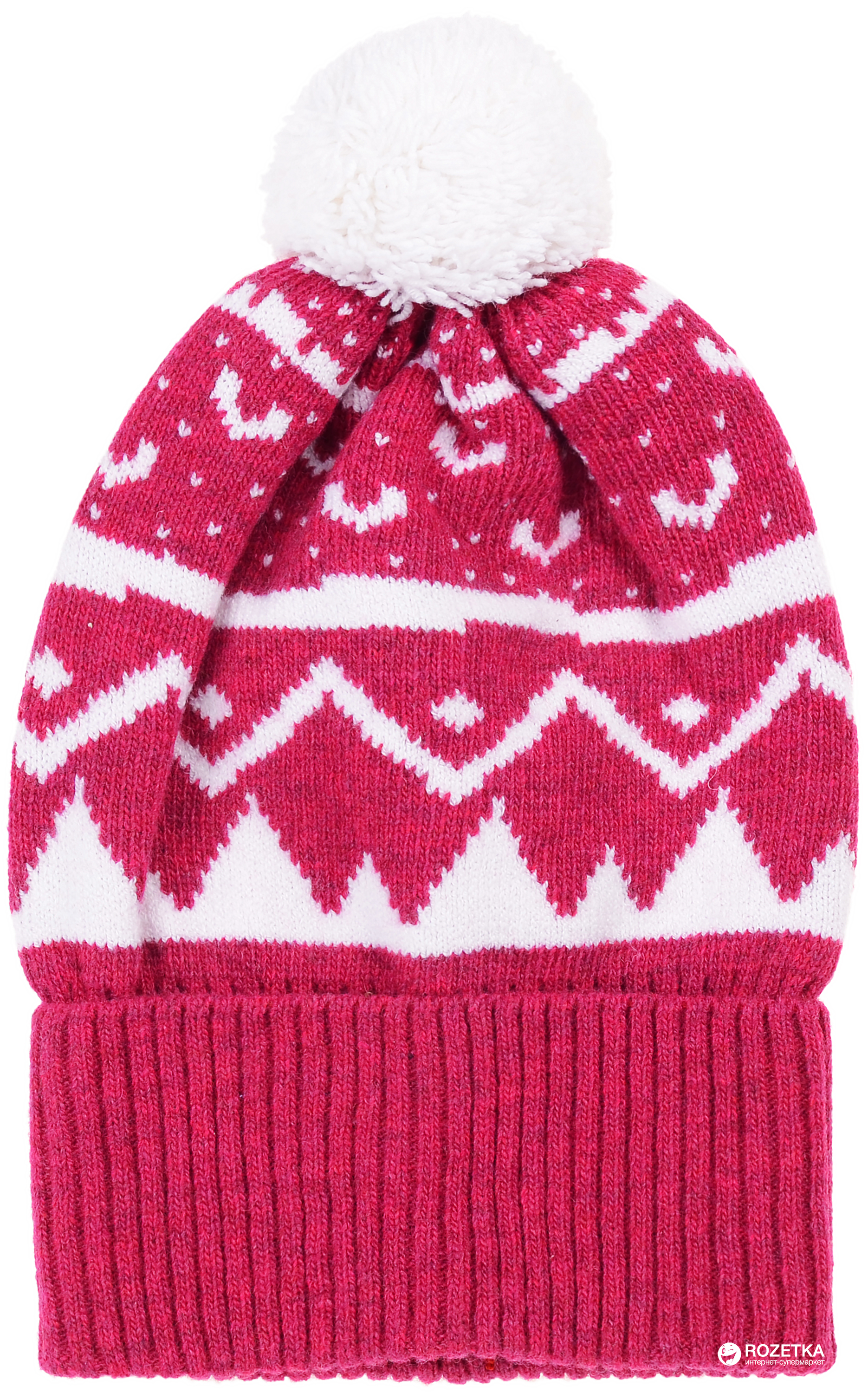 Акція на Дитяча зимова шапка-біні в'язана з помпоном для дівчинки Flash 17BD943-1102-586/2 від Rozetka