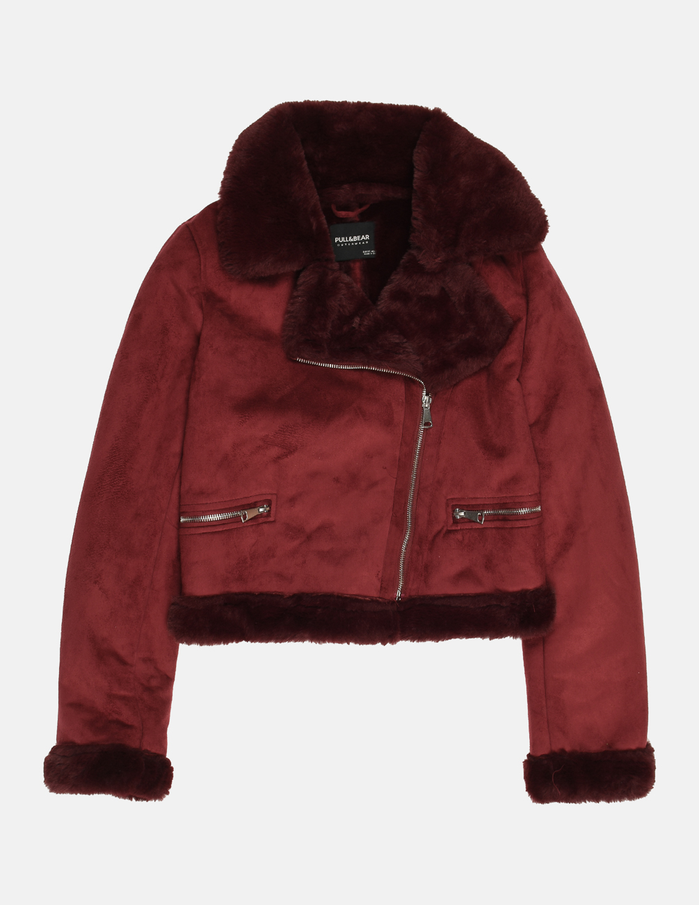 

Дубленка PULL & BEAR Ж1052833 (9711/327/681) цвет бордовый M