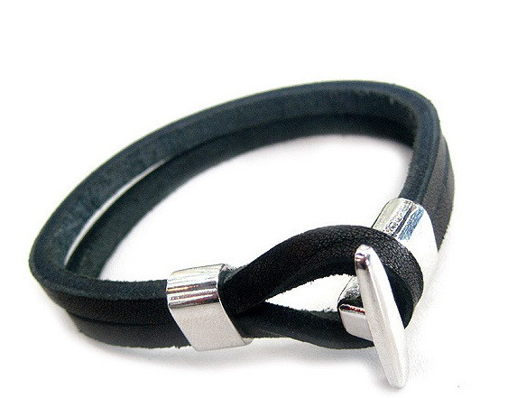 

Браслет Scappa из натуральной кожи черный D323 757151077