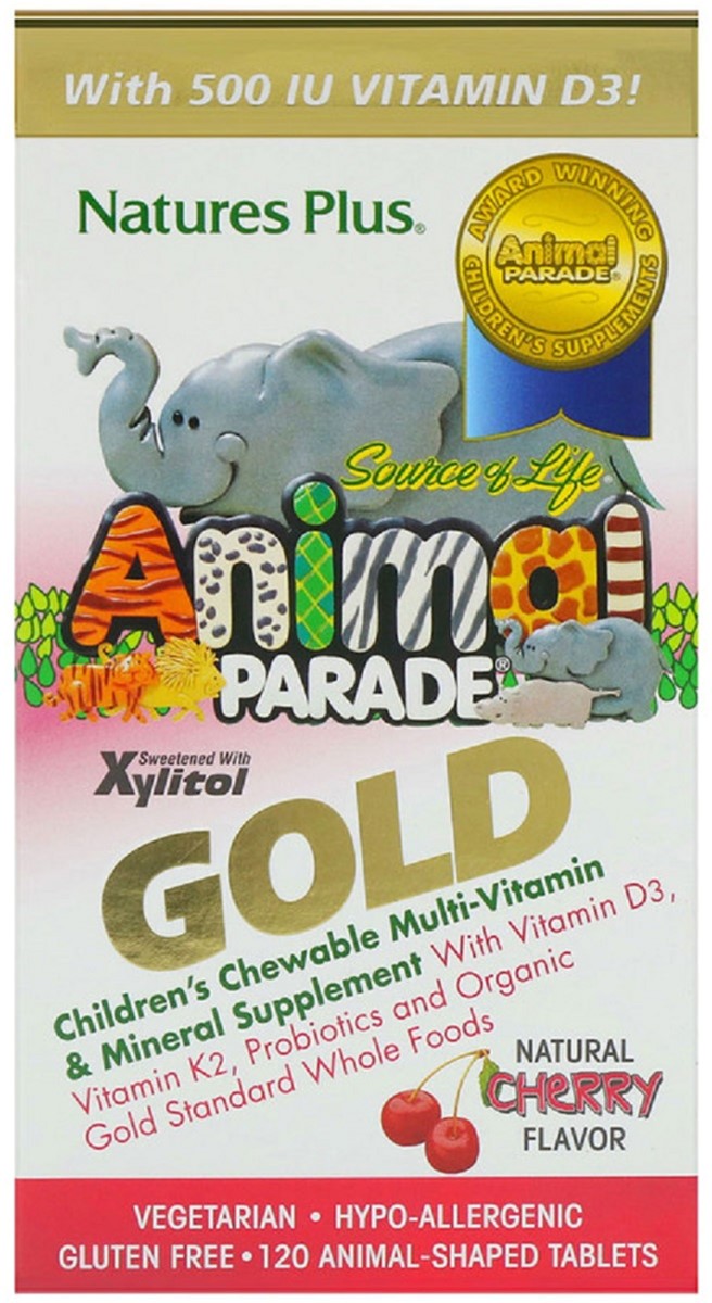 

Витамины Natures Plus Animal Parade Gold мультивитамины Вишня 120 жевательных таблеток (97467299320)