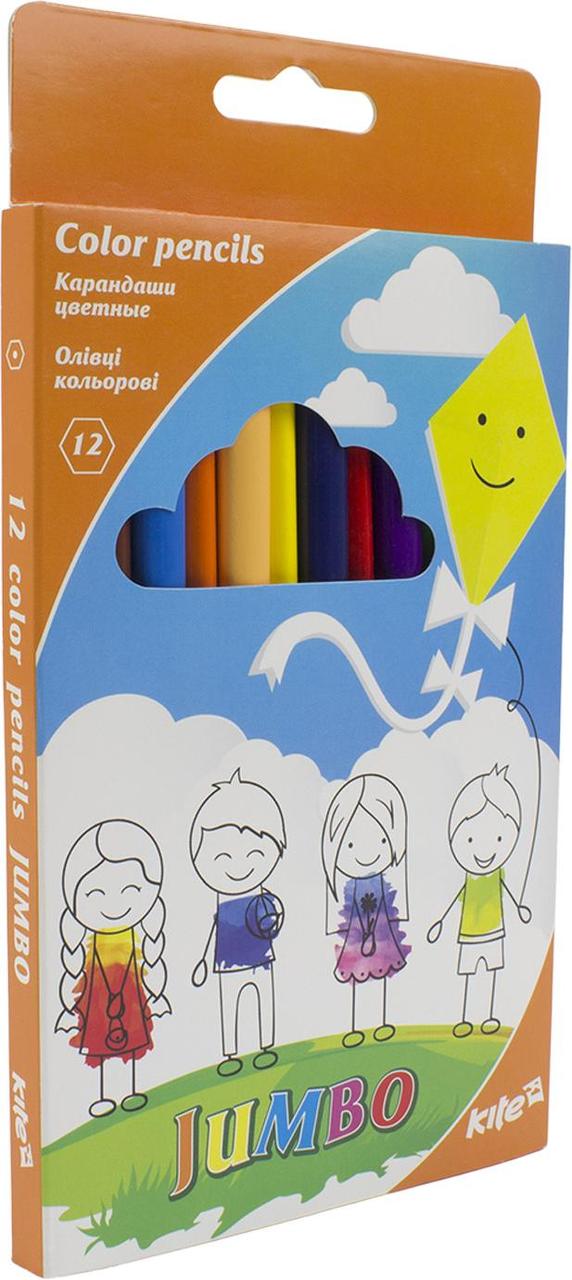 

Олівці кольор. 12 кольор. Kite №K17-048 Jumbo трикут. (12)(120)