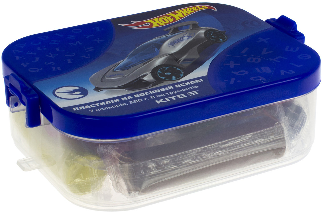 

Пластилін 7 кольор. 380гр "Kite" 8інстр-тів №HW19-080 Hot Wheels(24)