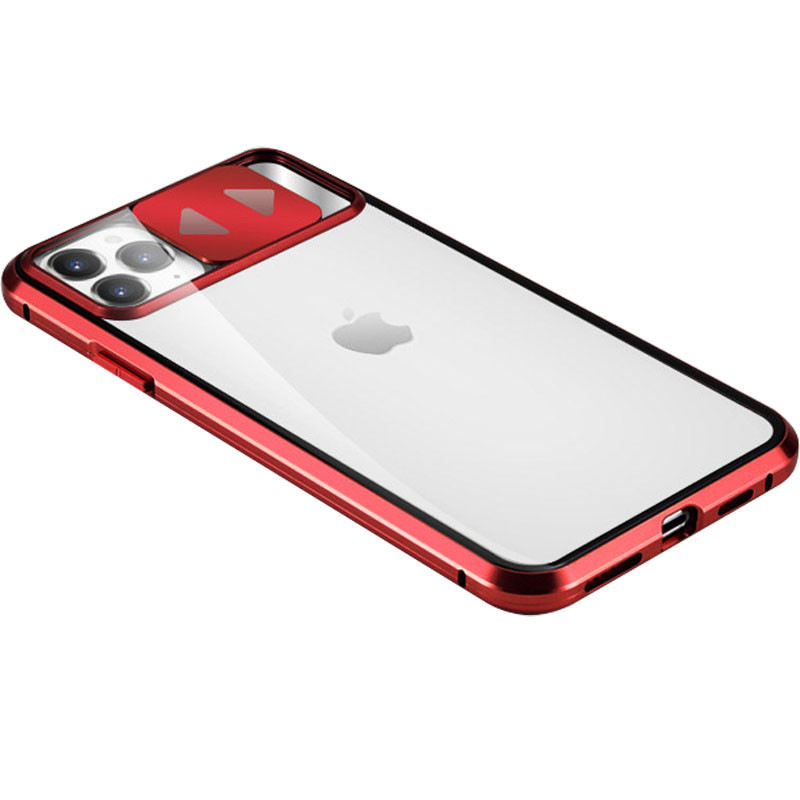 

Чехол Epik Camshield 360 Metall+Glass со шторкой для камеры для Apple iPhone 11 Pro Max (6.5") Красный
