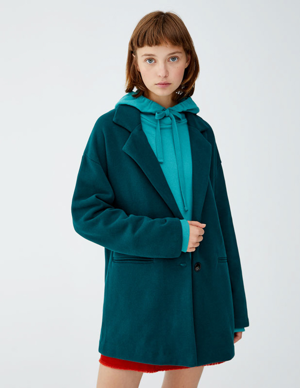 

Кардиган PULL & BEAR Ж1052639 (9752/318/501) цвет зеленый S