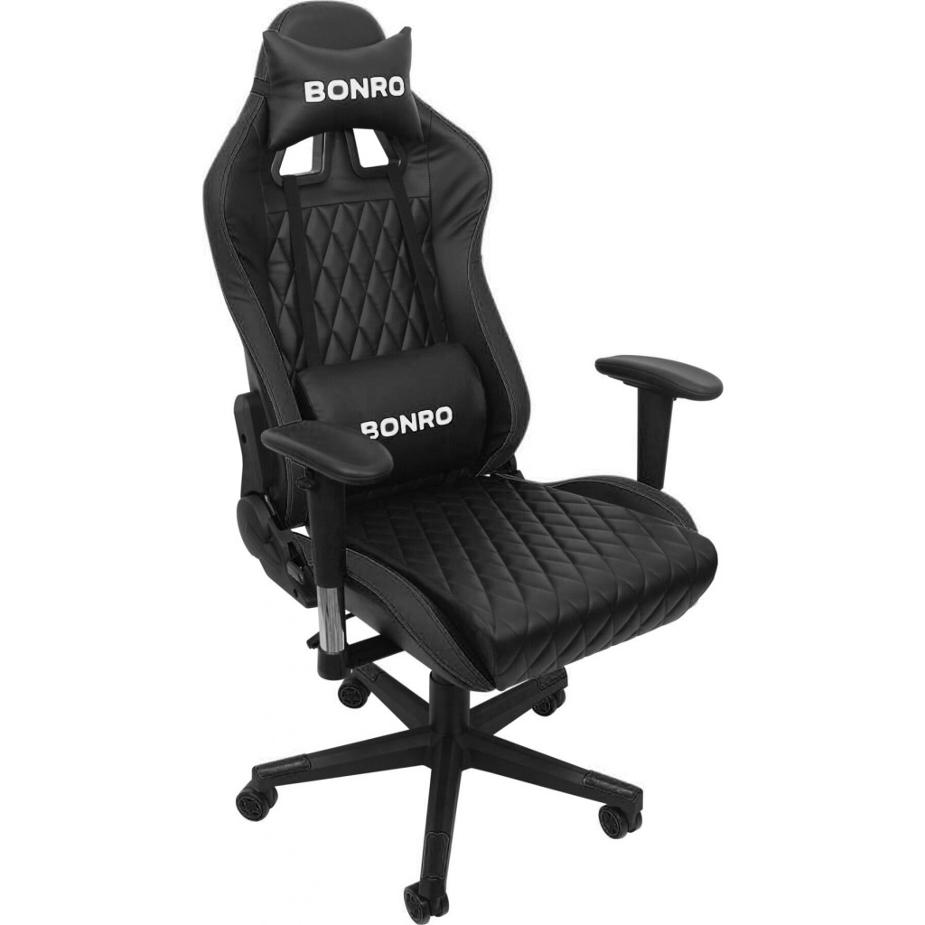 

Геймерское кресло Bonro 136х55х56 см Черный