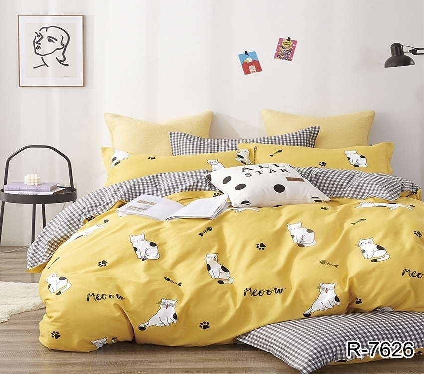 

Комплект постельного белья R7626 TAG tekstil 2-спальный Желтый