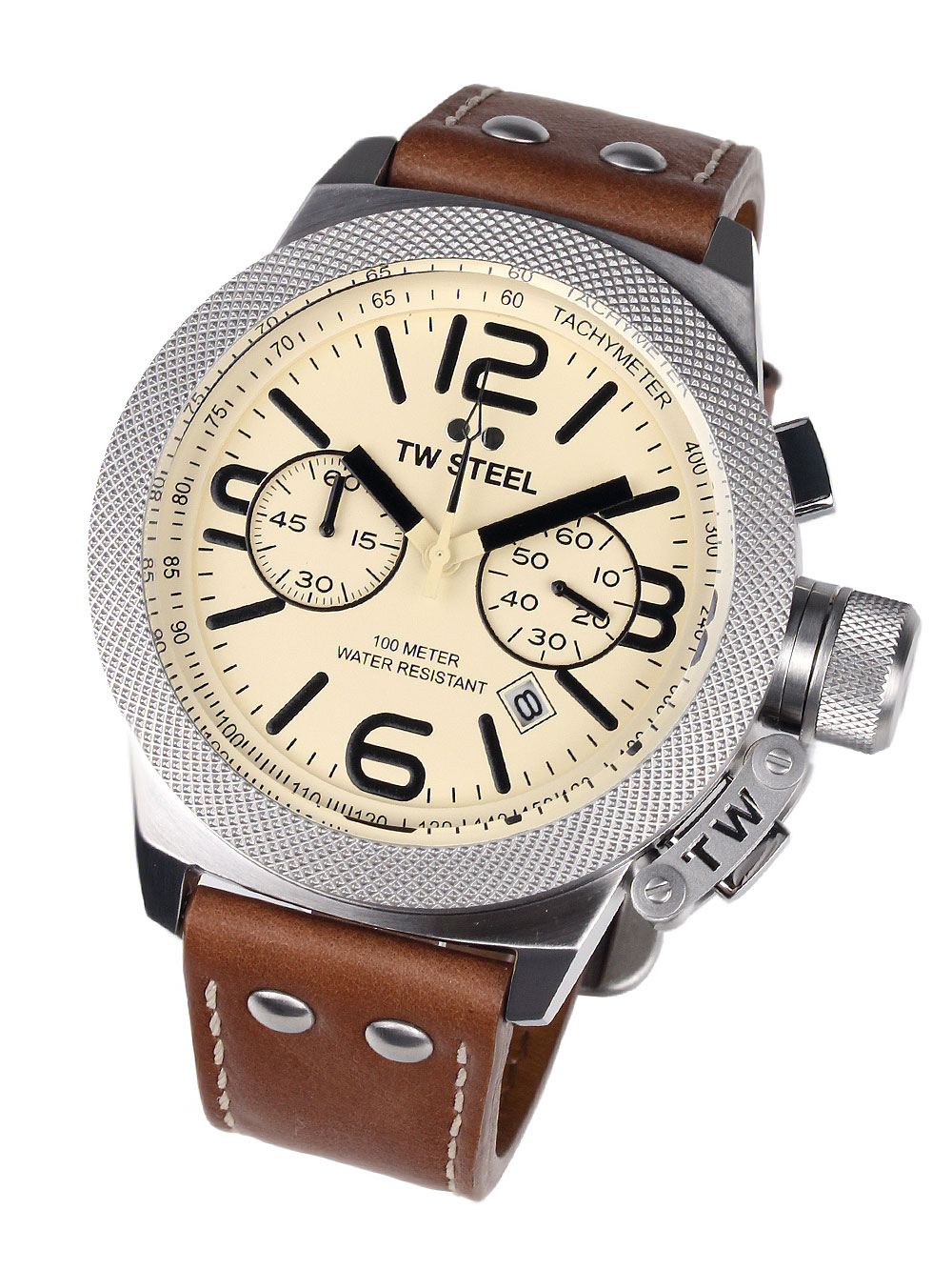 

Часы TW-Steel CS14 Canteen Leather Chronograph 50mm 10ATM
