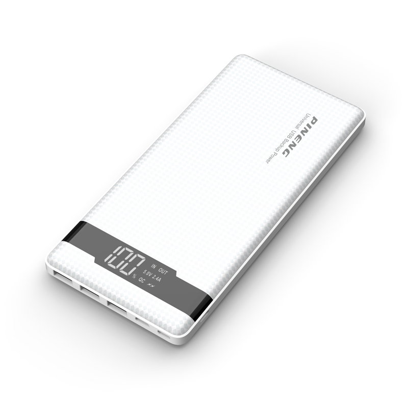 

Внешний аккумулятор Power Bank Pineng PN-962 20000 mAh 3 Input & 3 Output Quick Charge 3.0 White