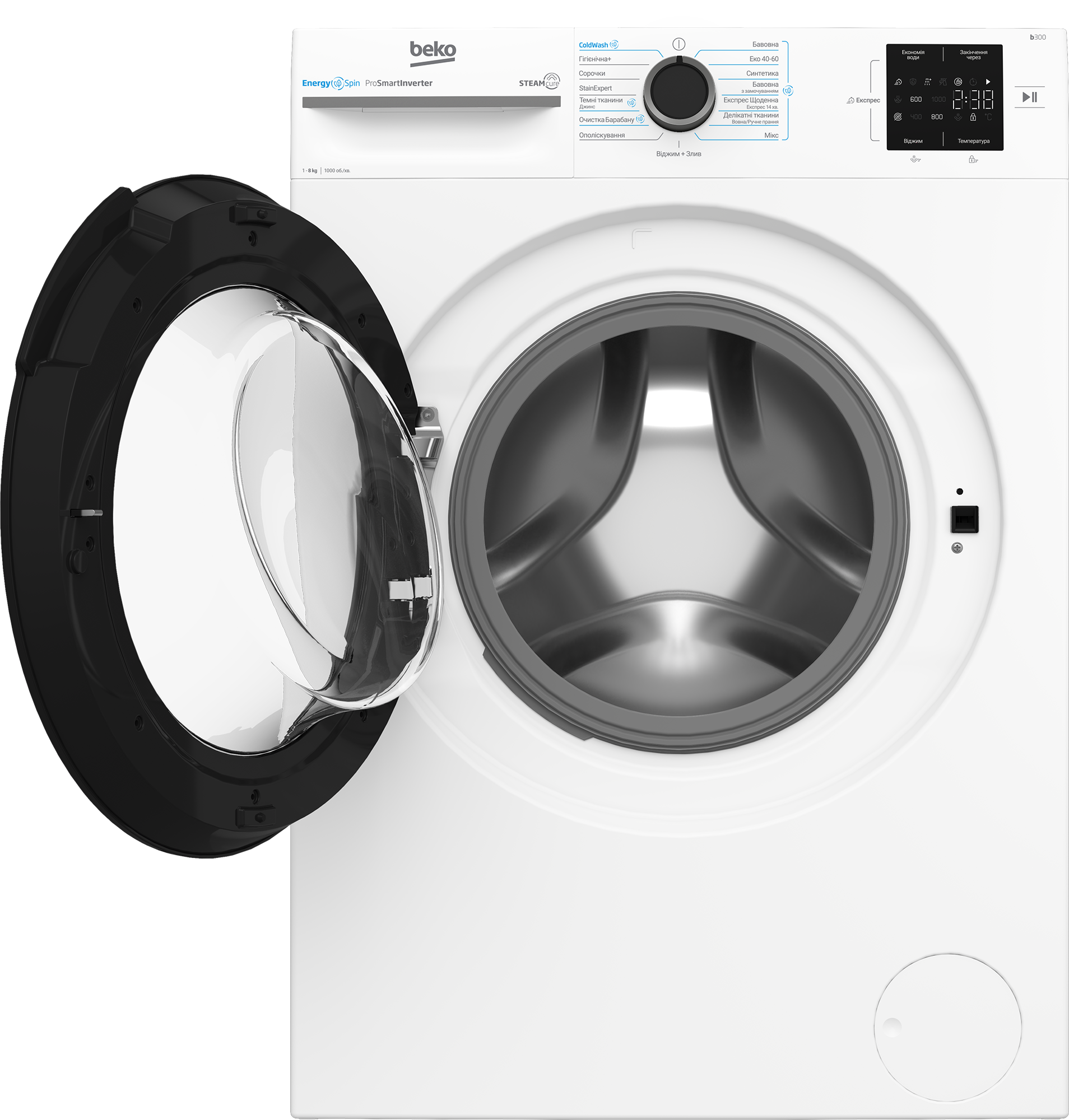 Комплект машин BEKO Пральна BM1WFSU38033WB + Сушильна BM3T38239WW — фото 4
