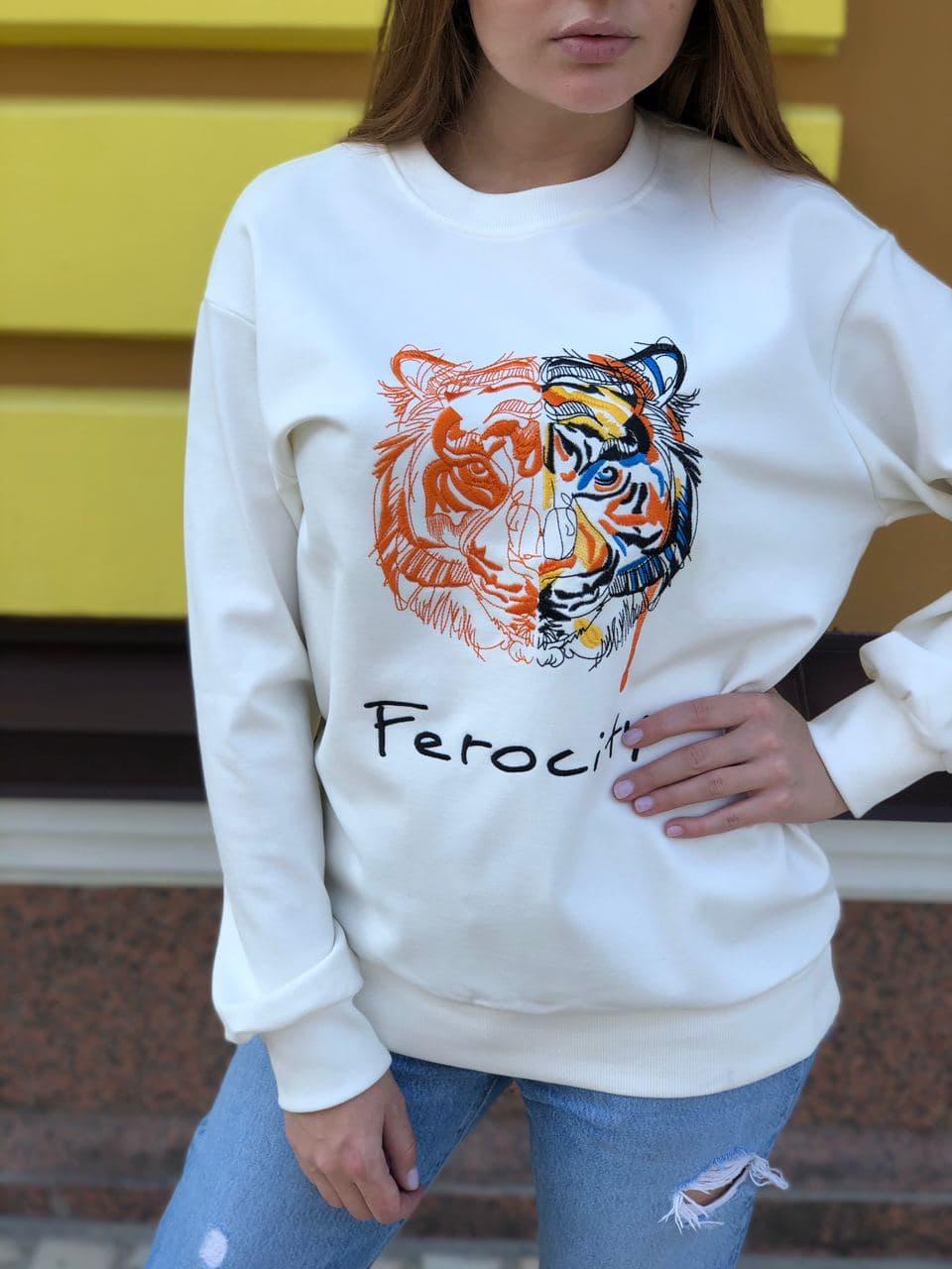 

Женский Свитшот Wanding Tiger White S
