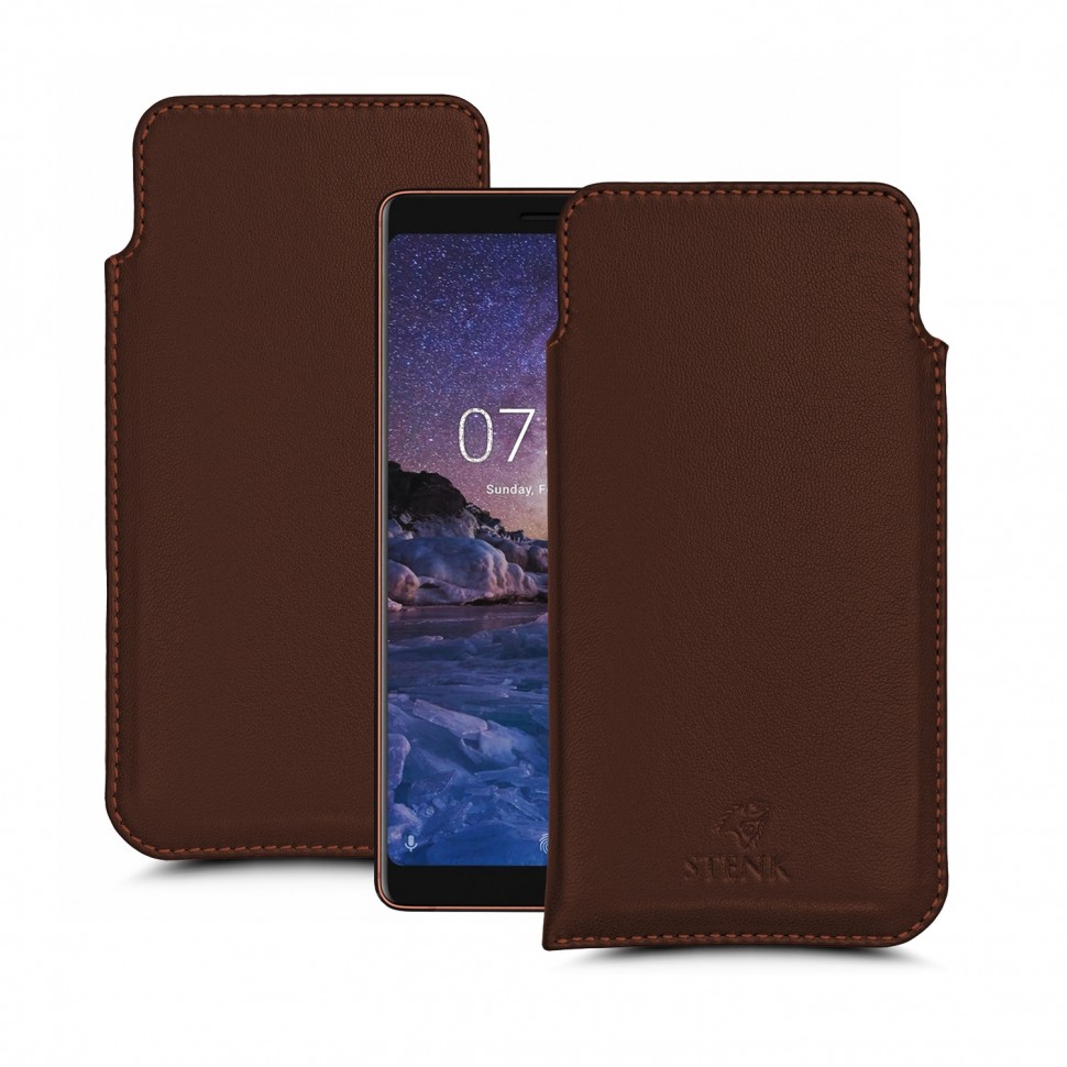 

Футляр Stenk Elegance для Nokia 7 Plus Коричневый