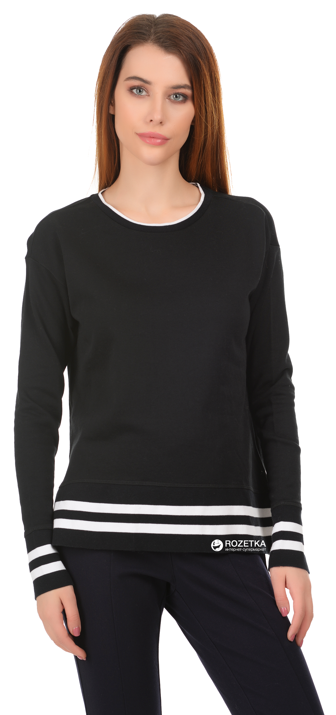 

Футболка с длинным рукавами H&M 0496156 S Черная