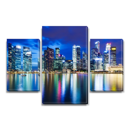 

Модульная картина Декоинт Город 60x90см. ПВХ ткань