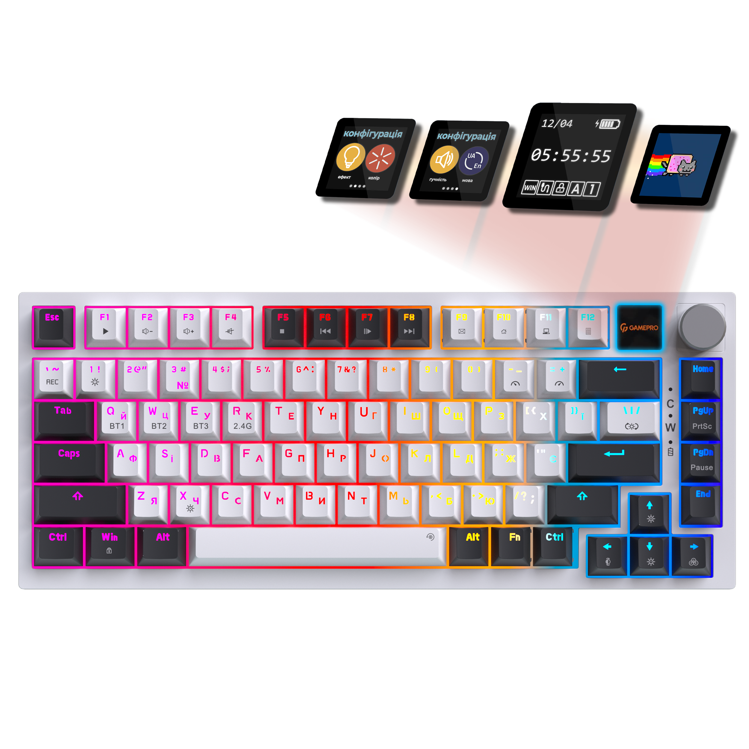 免疫力　ウェルカムウコンボード Клавиатура беспроводная GamePro Asgard Valhalla Pro QLAB Sakura