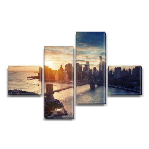 

Модульная картина Декоинт Город 60x85см. ПВХ ткань