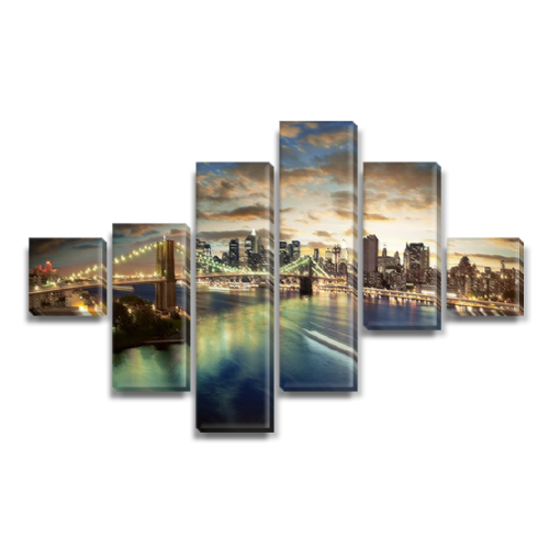 

Модульная картина Декоинт Мосты 90x130см. Холст синтетический