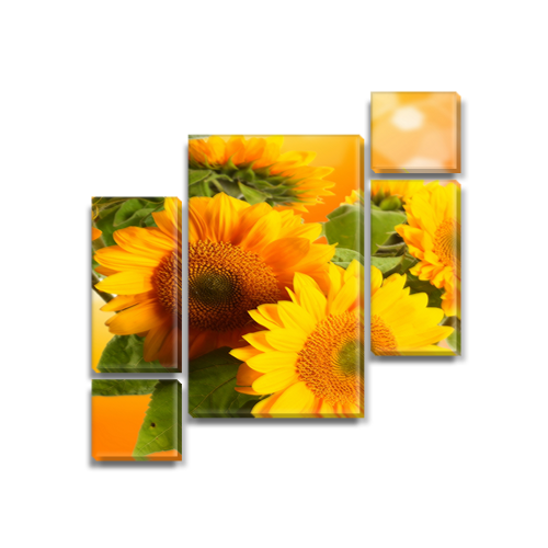 

Модульная картина Декоинт Цветы 120x130см. ПВХ ткань