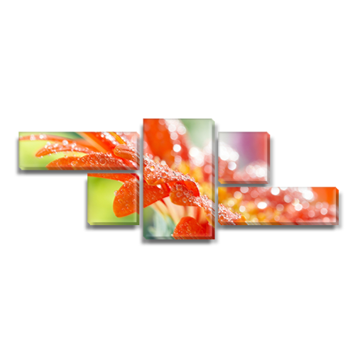 

Модульная картина Декоинт Цветы 80x190см. ПВХ ткань